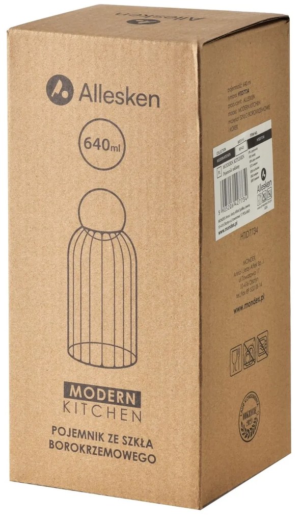 Sklenená nádoba na potraviny Modern 700 ml