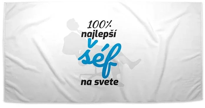 Sablio Uterák 100% najlepší šéf na svete - 70x140 cm