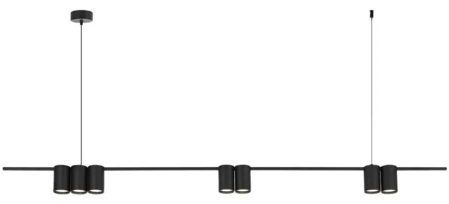 Luster na lanku GENESIS 7xGU10/8W/230V čierna