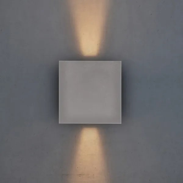 Brilagi - LED Vonkajšie nástenné svietidlo CUBE LED/6W/230V šedá IP54