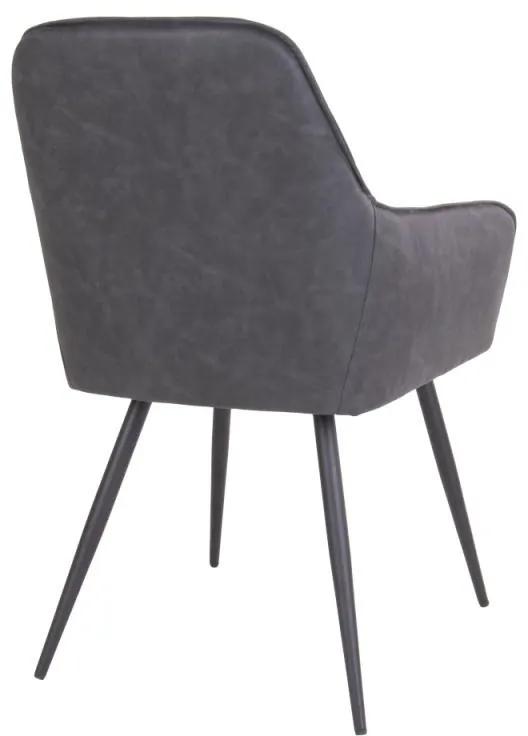 Dizajnová jedálenská stolička Gracelyn, sivá