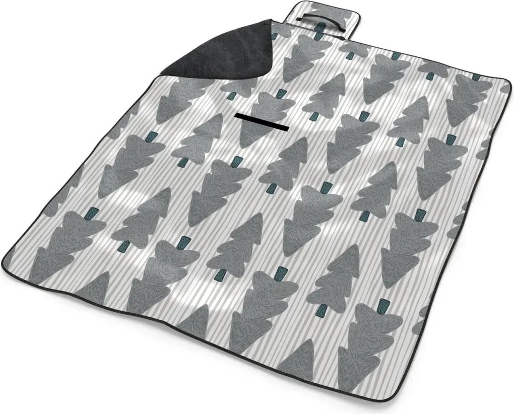 Sablio Plážová deka Sivé stromčeky: 200x140 cm