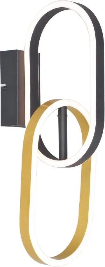 Zuma Line W241145502 - LED nástenné svietidlo RAVON 2xLED/12W/230V čierna/zlatá