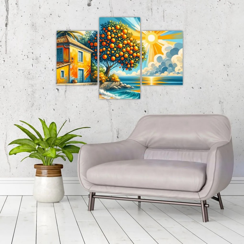 Obraz - Dom s pomarančmi I. (90x60 cm)