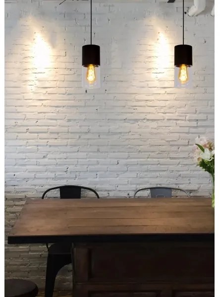 Lucide 74410/01/65 - Luster na lanku ZINO 1xE27/60W/230V čierna