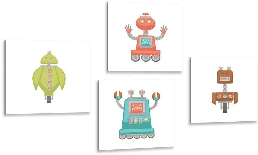 Set obrazov partia robotov