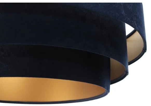 Luster na lanku TRINITI 1xE27/60W/230V modrá/zlatá