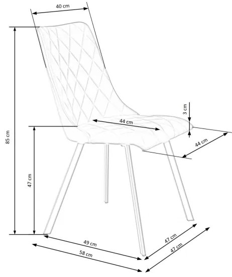 Jedálenská stolička RESTIVO 1 ks béžová