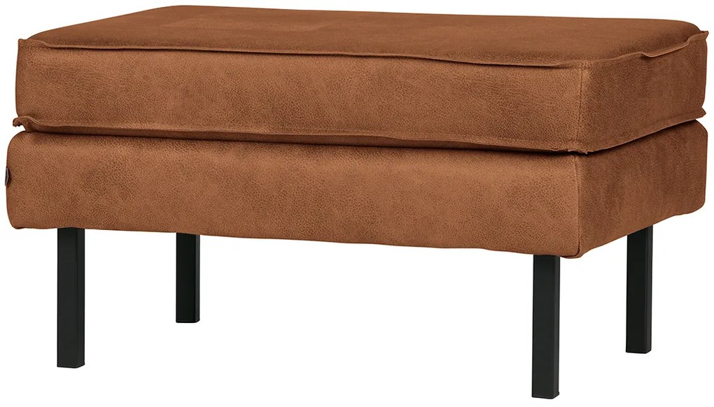 BePureHome Rodeo kožený ottoman - Koňak