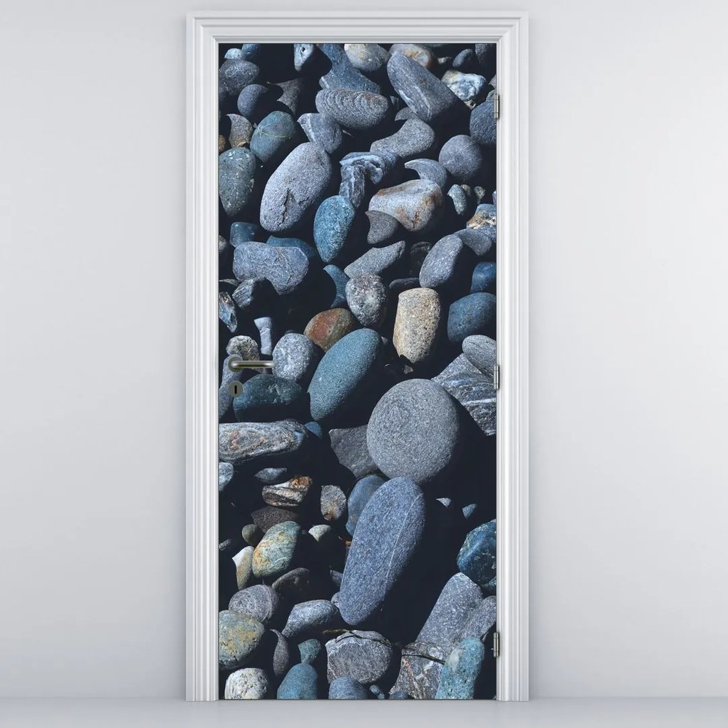 Fototapeta na dvere - Plážové okruhliaky (95x205cm)