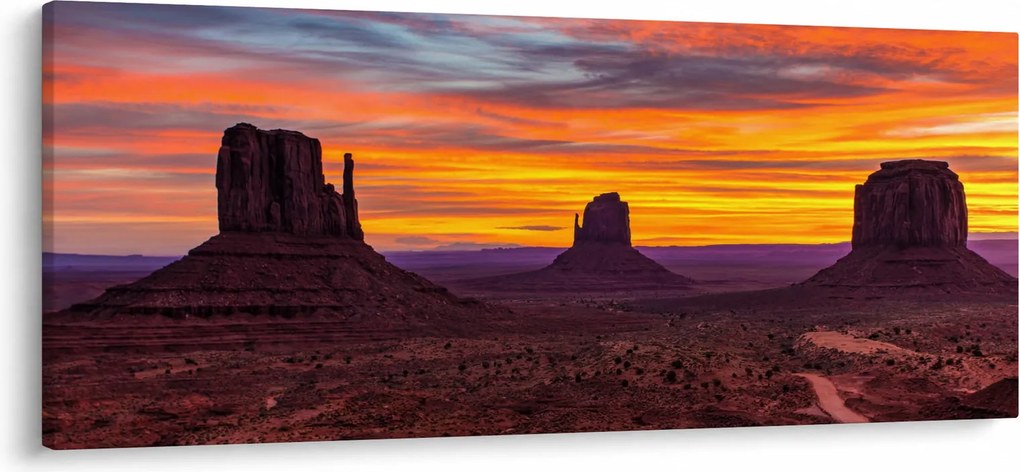 Obraz - Monument Valley v Arizone (120x50 cm)