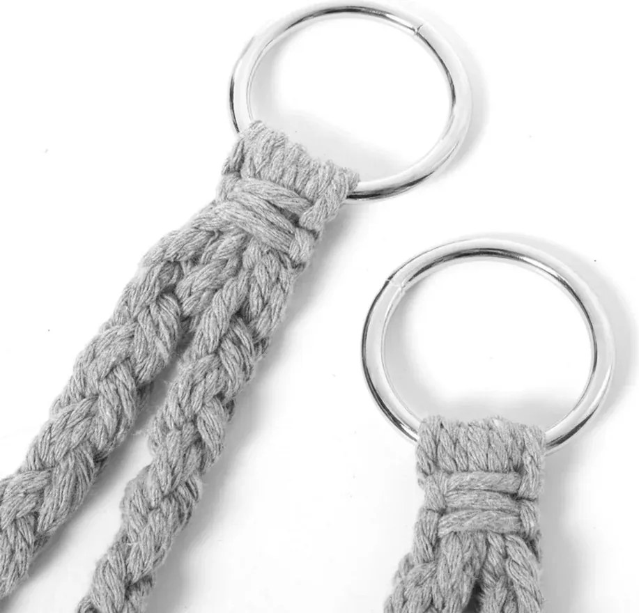 Sivé závesné kreslo KOLUMBIA s vankúšom