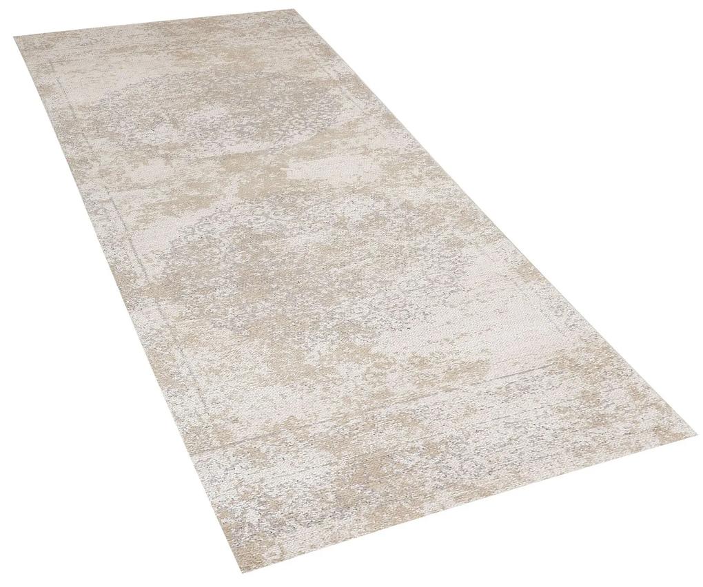 Bavlnený koberec 60 x 180 cm béžový BEYKOZ Beliani