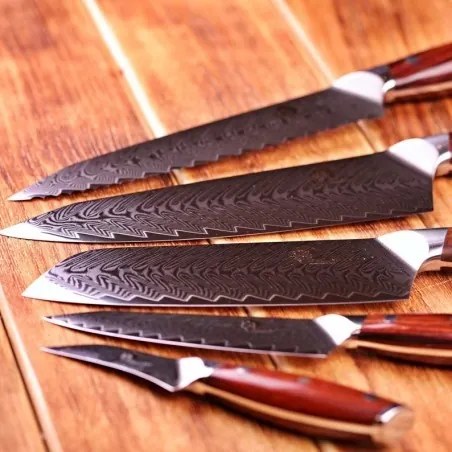 DELLINGER Rose-Wood Damascus nůž Paring 3" (70mm)