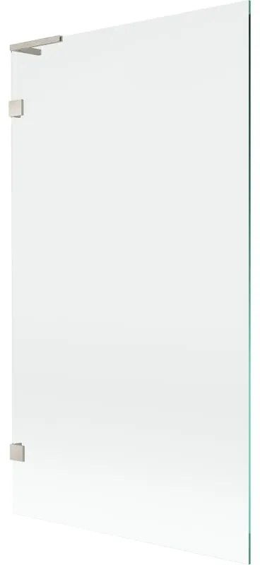 Mexen, Mexen Lunar L 1-krídlová vaňová zástena 100 x 150 cm, transparentná, brúsený nikel - 897L-100-000-97-00