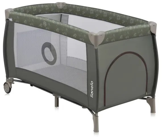 Lionelo - Cestovná postieľka SVEN PLUS béžovo-olivová