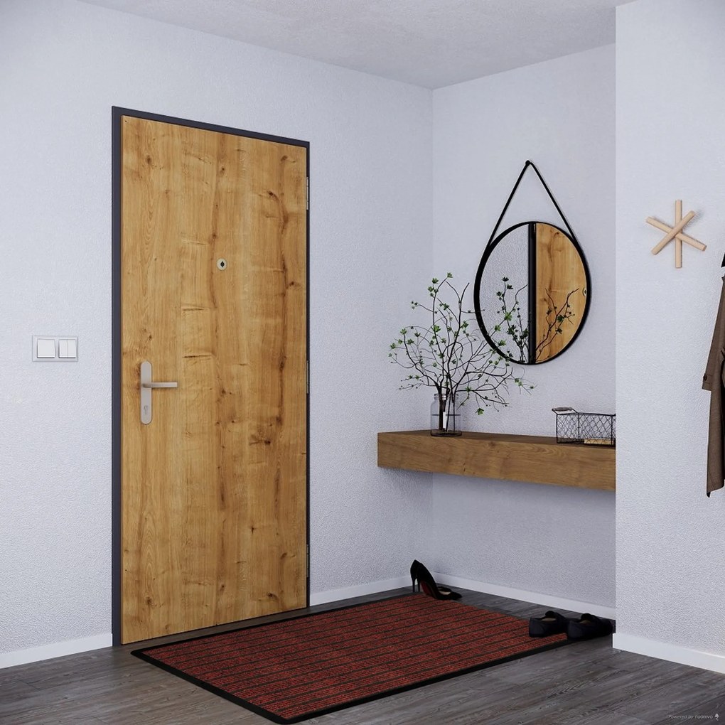 Rohožka Duramo 3879 červená – na von aj na doma, 40x60, červená, exteriér, B-line