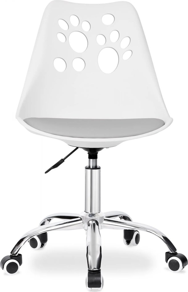 Bielošedá otočná stolička Grover