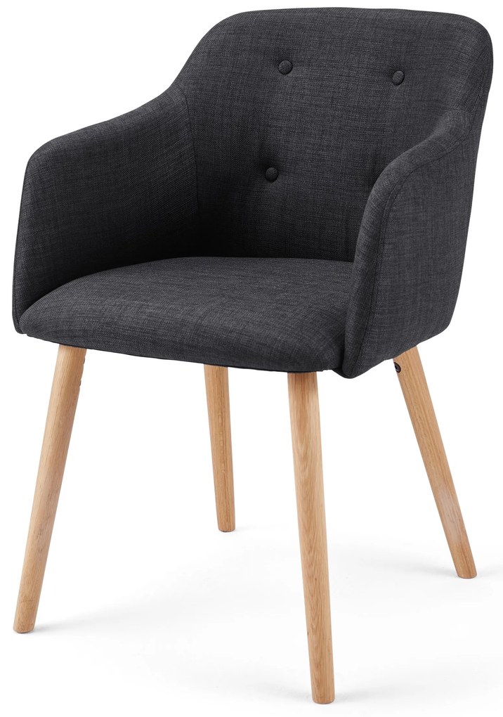 Čalúnená stolička, antracitová