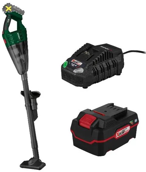 Parkside® Aku ručný vysávač Phssa 20-Li D2 + Akumulátor 20 V/4 Ah + Nabíjačka 20 V/4,5 A (800011251)