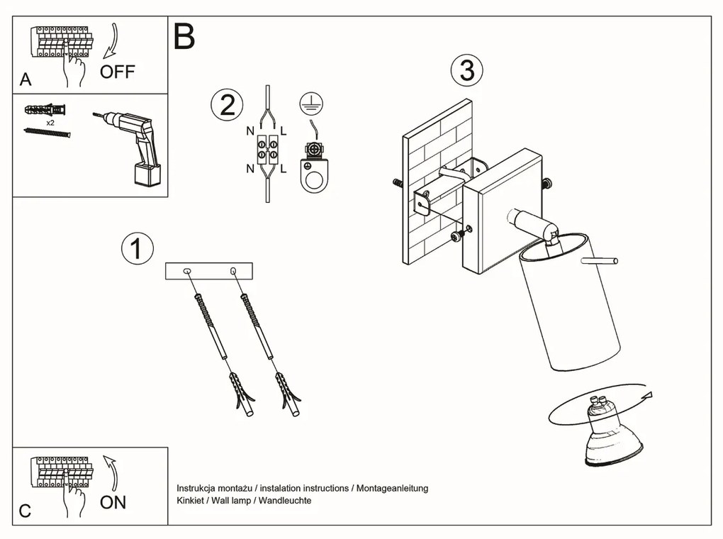 Bodové svietidlo Berg, 1x drevené tienidlo, (možnosť polohovania)