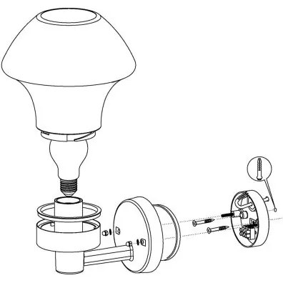 Eglo 33567 - LED stmievateľné vonkajšie nástenné svietidlo VERLUCCA-C 1xE27/9W/230V IP44