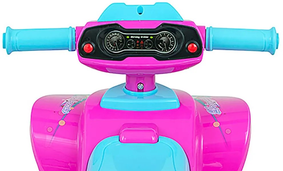 Detské odrážadlo so zvukom Štvorkolka Milly Mally Monster Pink