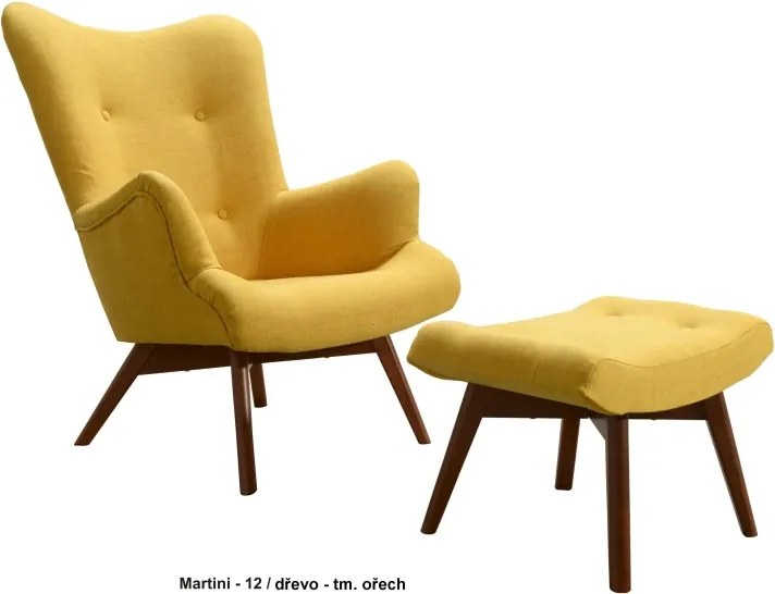 Kreslo Grande s podnožkou, Martin12 / orech