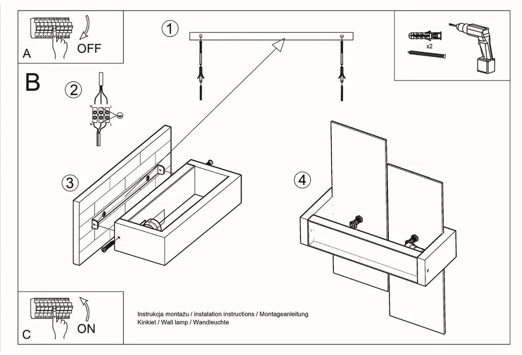 Sollux Lighting Nástenné svietidlo FENIKS 1 prírodné drevo