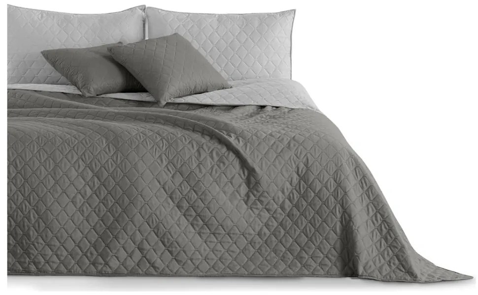 Sivý obojstranný pléd z mikrovlákna DecoKing Axel, 240 × 260 cm