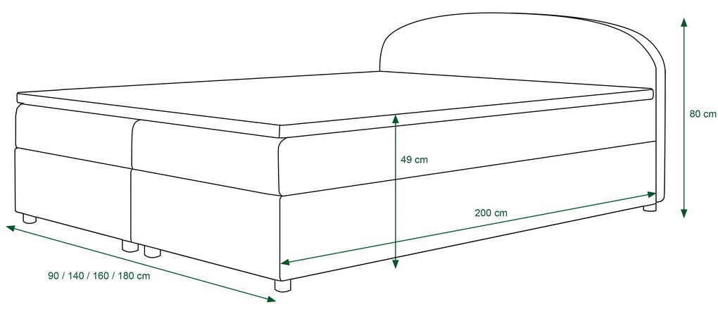 Manželská posteľ Boxspring 160 cm Brick (čierna + vzor kvet) (s matracom a úložným priestorom). Vlastná spoľahlivá doprava až k Vám domov. 1046406