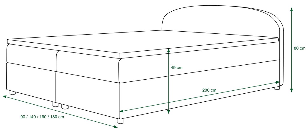 Manželská posteľ Boxspring 160 cm Brick Comfort (tmavohnedá + vzor kvet) (s matracom a úložným priestorom). Vlastná spoľahlivá doprava až k Vám domov. 1055775