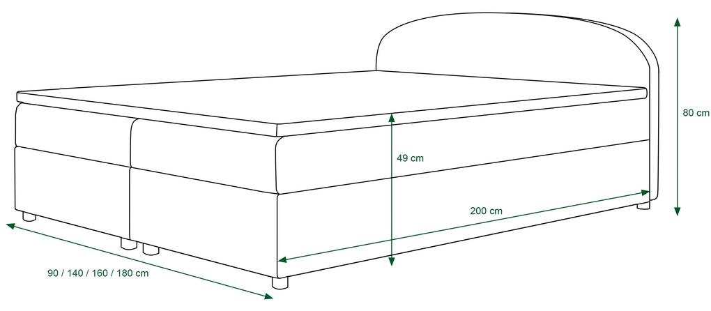 Manželská posteľ Boxspring 160 cm Brick (tmavohnedá + vzor vlny) (s matracom a úložným priestorom). Vlastná spoľahlivá doprava až k Vám domov. 1046407
