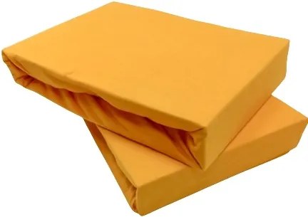 Posteľná plachta jersey svetlo oranžová - 200x220cm