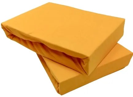 Posteľná plachta jersey svetlo oranžová TiaHome - 60x120cm