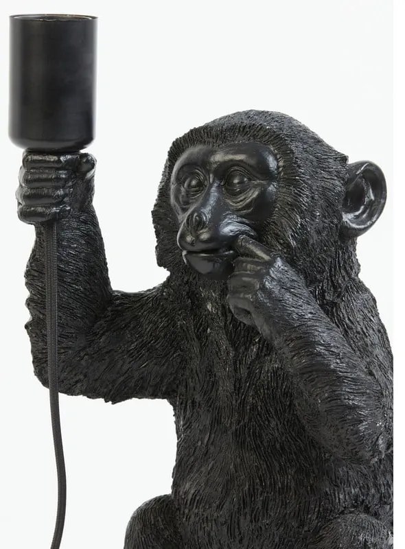 Čierna stolová lampa (výška 34 cm) Monkey - Light & Living