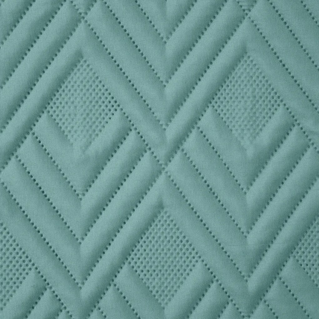 Jednofarebný prehoz na posteľ Alara/1 so vzorom, tyrkysový 170x210 cm - PostelnePrehozy.sk
