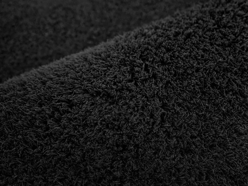 Čierny okrúhly koberec Alpaka Rozmer: 160 cm