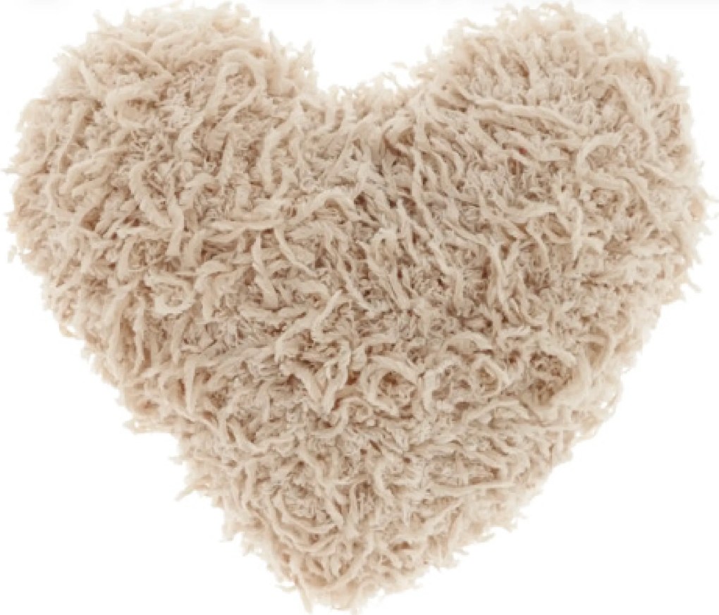 Dekoratívny vankúšik ROMEO HEART 45x45 cm, béžový