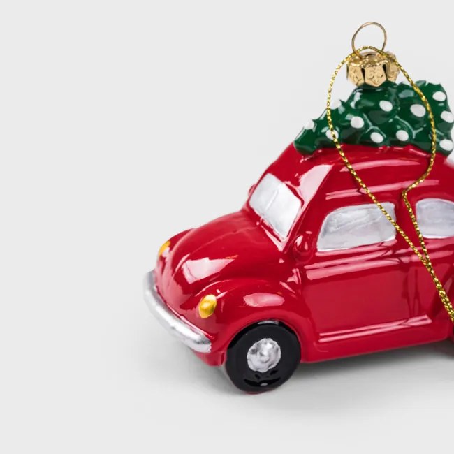 Vianočná ozdoba EVI RED červené autíčko 710261