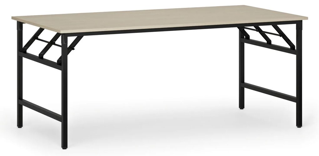 Konferenčný stôl FAST READY, 180x90 cm, čierna podnož, breza