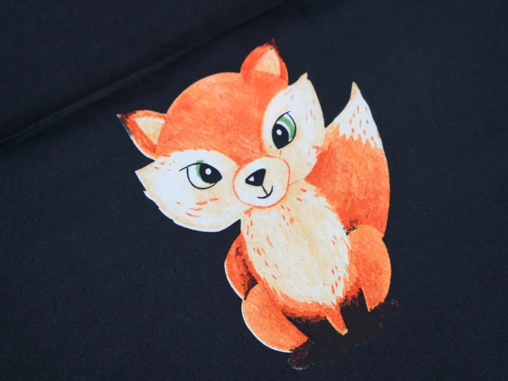 Obliečky z mikrovlákna FOXES čierne Rozmer obliečky: 2 ks 70 x 80 cm | 160 x 200 cm