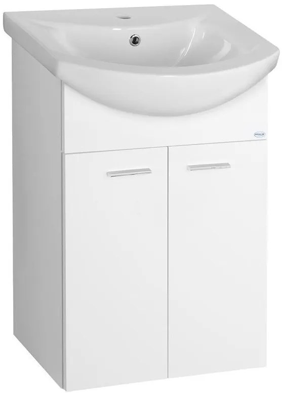 Aqualine Aqualine, ZOJA umývadlová skrinka 50,5x74x30cm, biela, 51055A