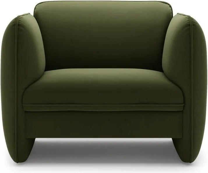 Zelené zamatové kreslo Georgia – Micadoni