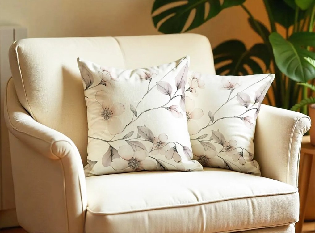 Áčko a.s. Ružomberok 2 set flanelových obliečok VIŠŇOVÉ Béžová