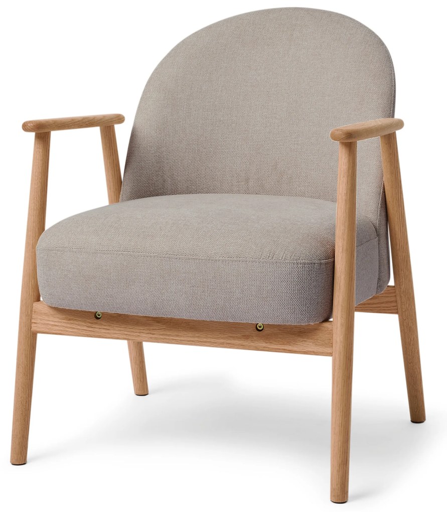 Kreslo s opierkou rúk a podstavcom z dreva