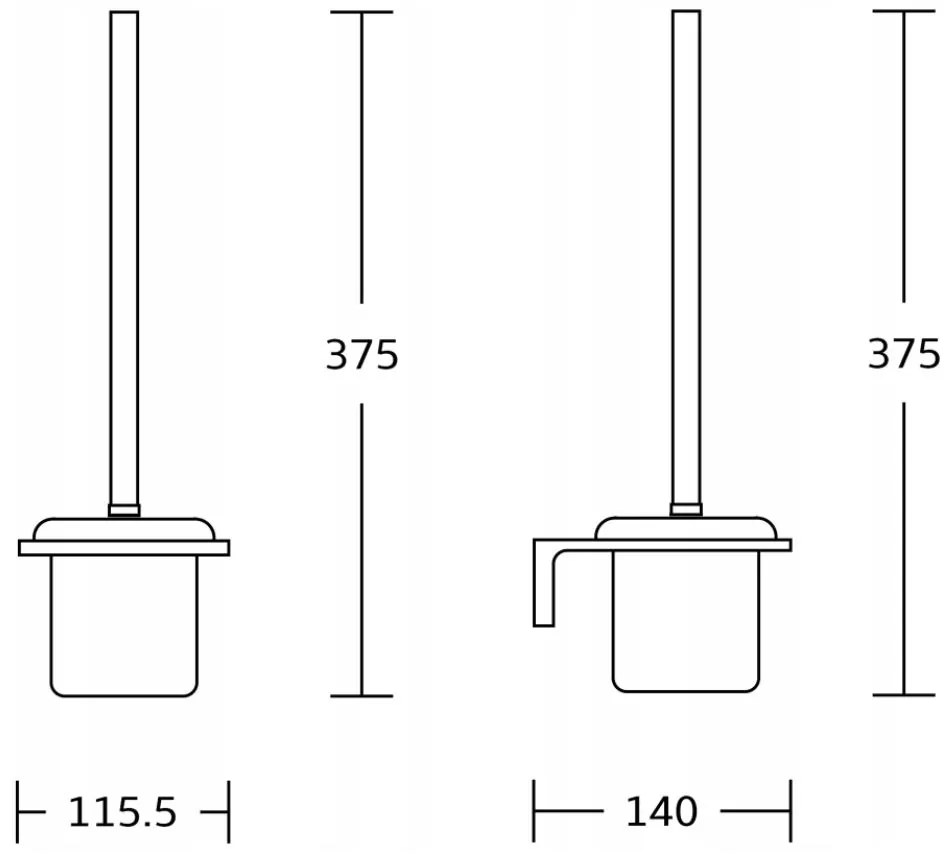 Závesná WC kefa MAXMAX MEXEN LEA - kov/sklo - chrómová, 7026050-00