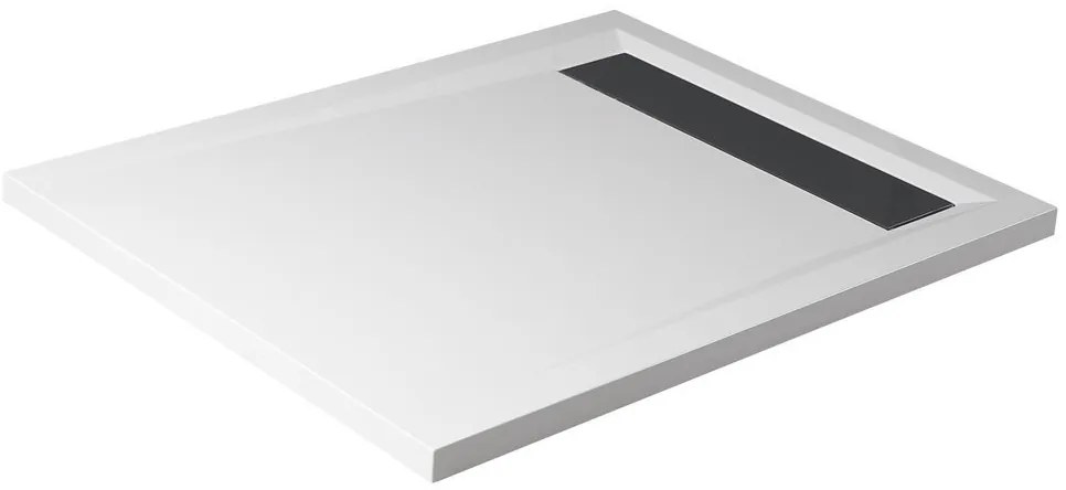 Polysan Polysan, VARESA sprchová vanička z liateho mramoru so záklopom, obdĺžnik 110x90x4cm, 72938