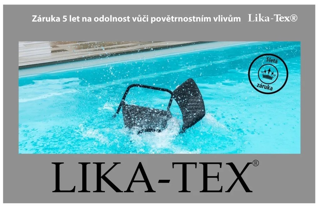 Doppler PARIS LIKA-TEX® - luxusná záhradná 3-miestna pohovka - antracit, hliník + textília LIKA-TEX