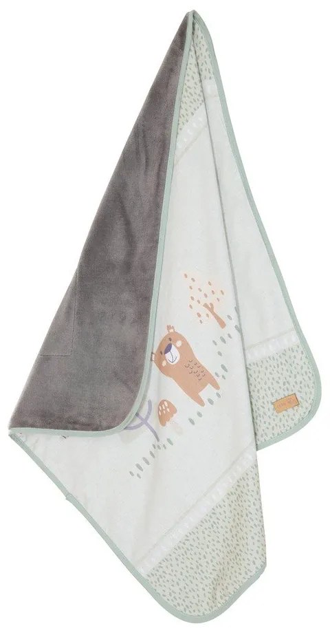 Svetlozelená detská deka z mikroplyšu 80x80 cm Woodland Buddies – Roba